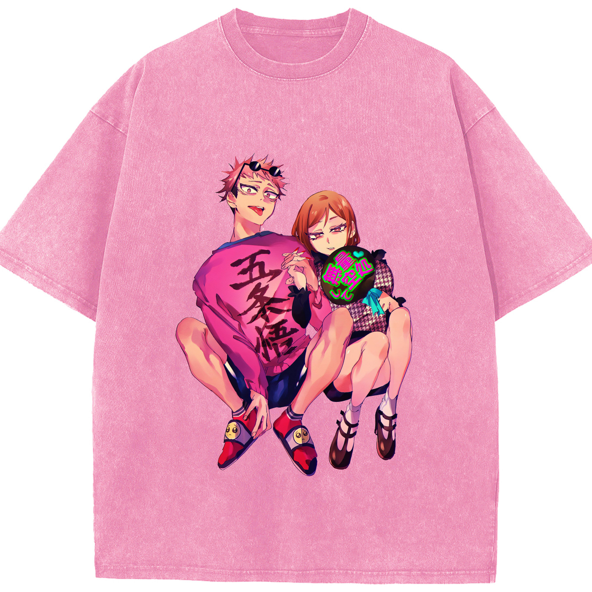 （画像用） 呪術廻戦 Jujutsu Kaisen 綿100% ヴィンテージ風 半袖Tシャツ（フロントプリント）